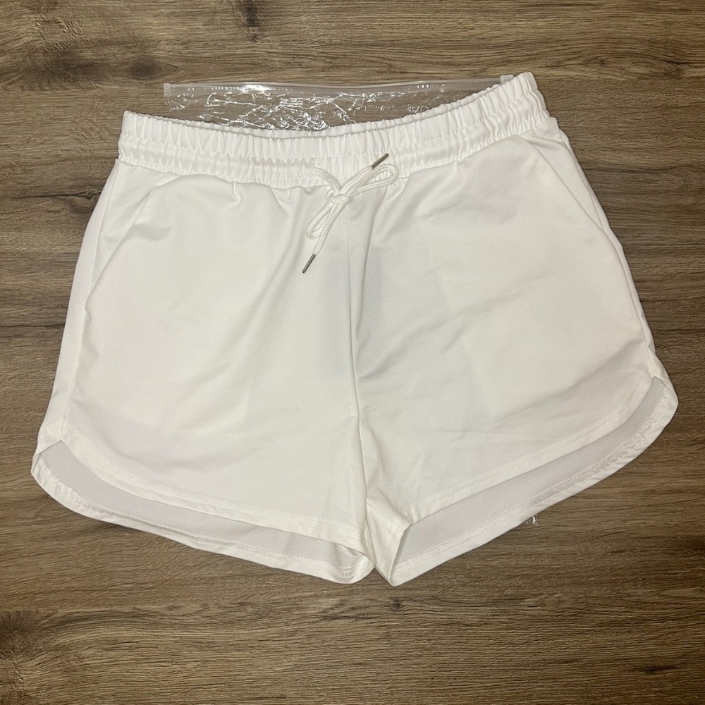 White sweatshorts